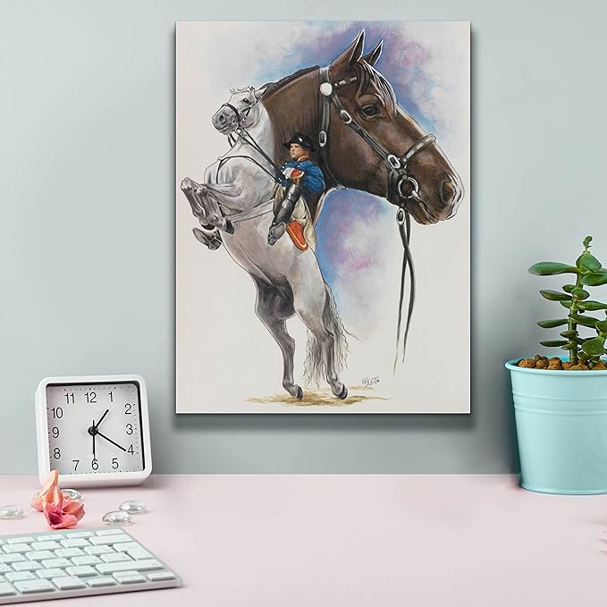 Epic Graffiti 'Lippizaner' by Barbara Keith, Canvas Wall Art, 12"x16"