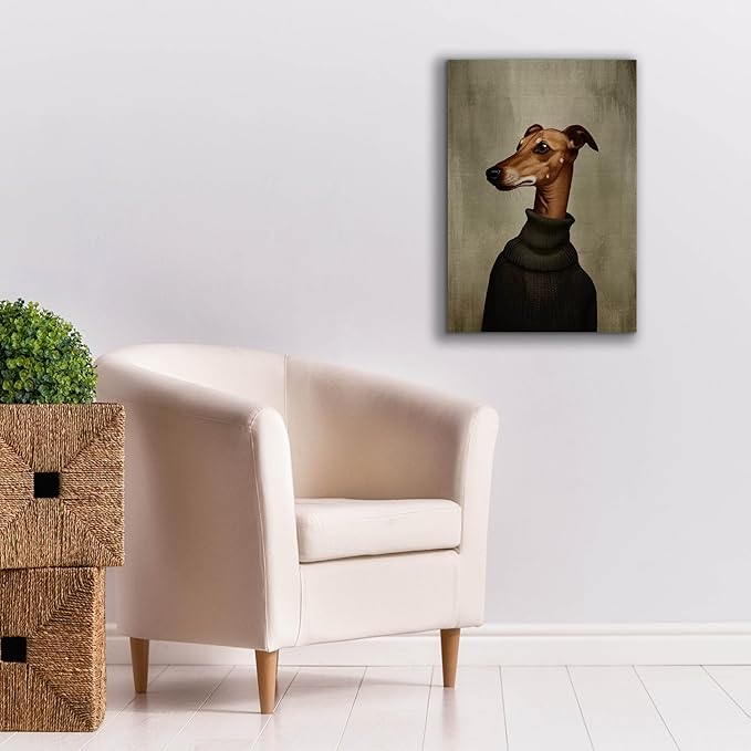 Epic Graffiti 'Green Sweater Dog' by Svetlana Aleynikova Canvas Wall Art, 18" x 26"