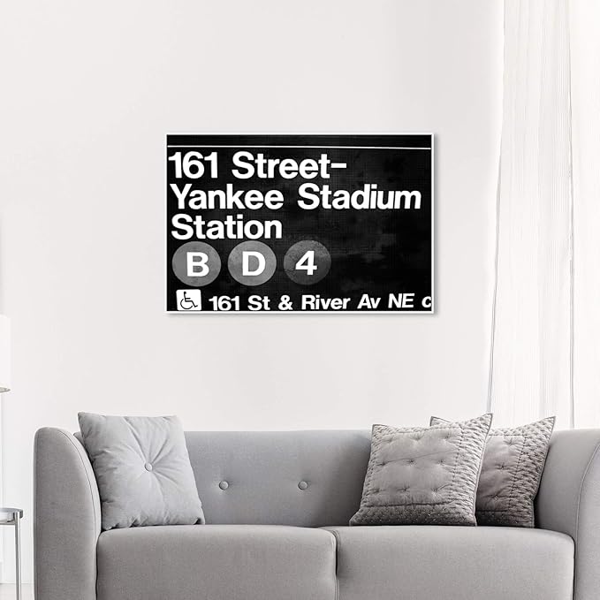 Cities and Skylines Framed Wall Art Canvas Prints 'Yankee Stadium' United States Cities
