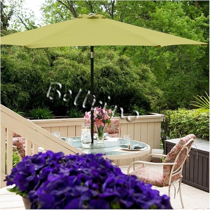 BELLRINO DECOR 10ft 6 ribs Replacement SAGE GREEN STRONG AND THICK Umbrella Canopy (Canopy Only) SAGE-106
