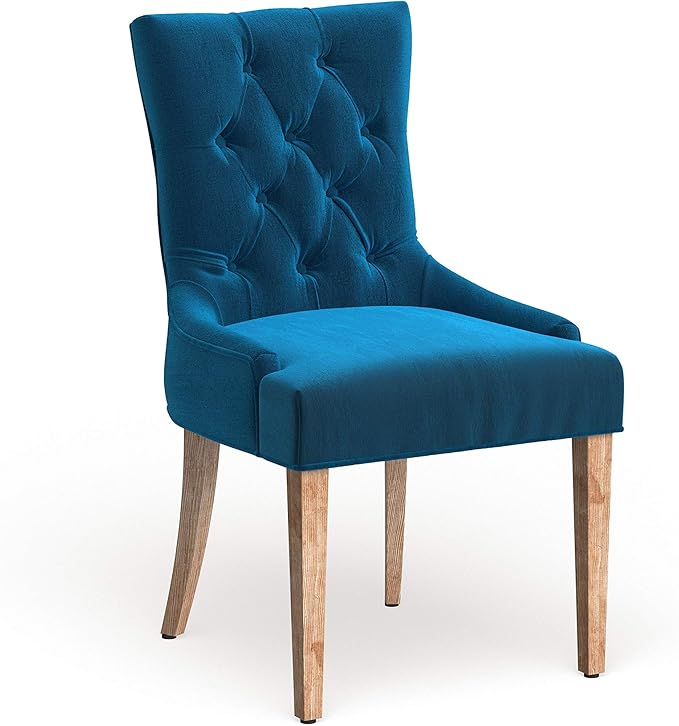 SAFAVIEH Mercer Collection Heather Beige Linen Nailhead Dining Chair