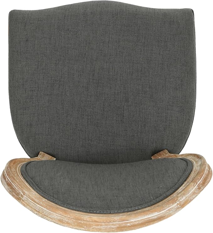 Christopher Knight Home Reed Upholstered Farmhouse Dining Chairs, Print and Dark Gray (Set of 2)
