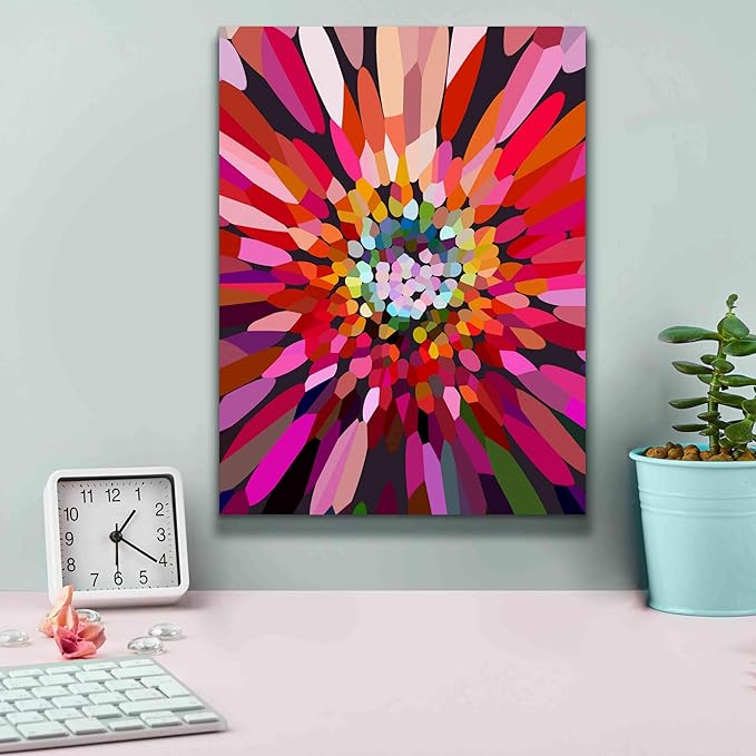 Epic Graffiti 'Pink Flower' by Shandra Smith, Canvas Wall Art, 12"x16"