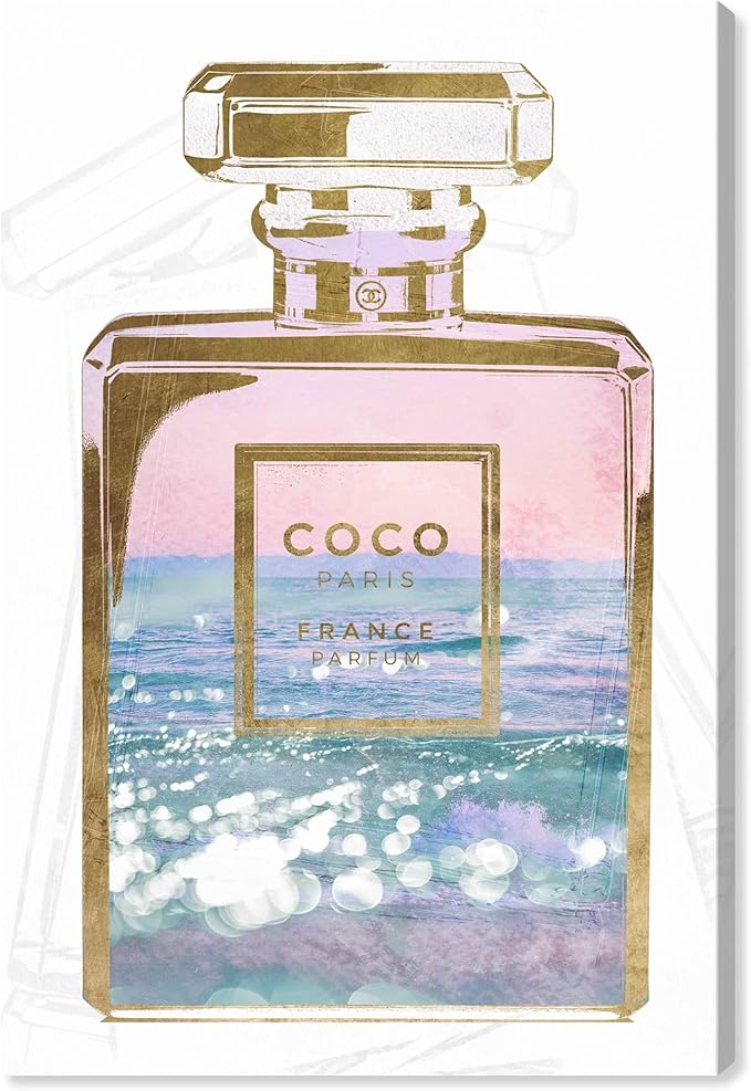 Oliver Gal Fashion and Glam Wall Art Canvas Prints 'Blush Ocean Spray Perfume' Perfumes