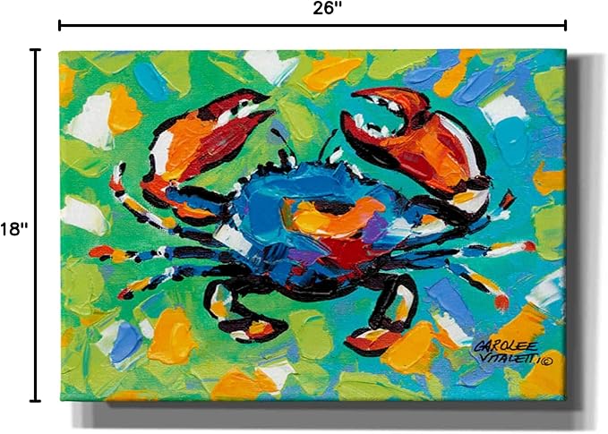 Epic Graffiti 'Seaside Crab II' by Carolee Vitaletti, Canvas Wall Art, 26"x18"