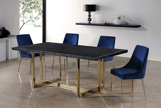 Meridian Furniture Karina Navy Velvet Dining Chair (Set of 2)