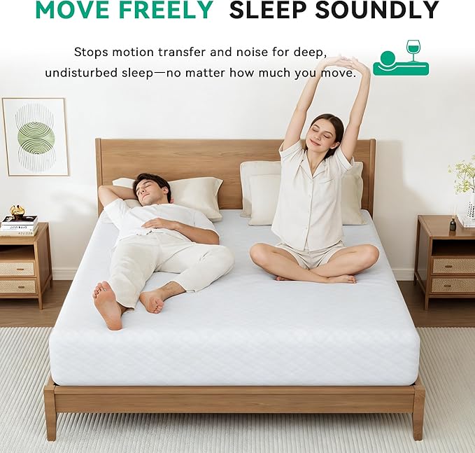 CloudDrift Queen Mattress, 10 Inch Memory Foam Mattress in a Box, Fiberglass Free, Relieve Pressure with Medium Firm Support, Motion Isolation, CertiPUR-US Certified Colchón in a Box