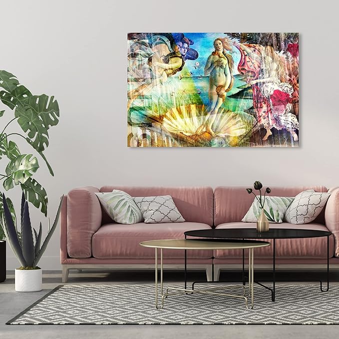 The Oliver Gal Artist Co. Spiritual and Religious Wall Art Canvas Prints 'Birth of Venus - Botticelli' Zodiac