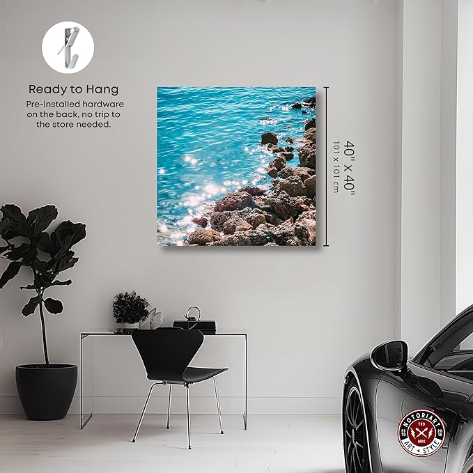 Italian Summer Landscape Photography Canvas Wall Art by Notoriart, Gallery Wrapped, 40"x40"