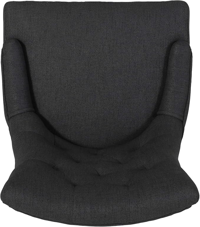 Christopher Knight Home Harriet Contemporary Tufted Fabric Dining Chairs (Set of 4), Dark Gray, Espresso
