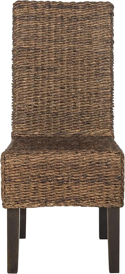 Safavieh Home Collection Avita Brown Wicker Dining Chair (Set of 2), 18"