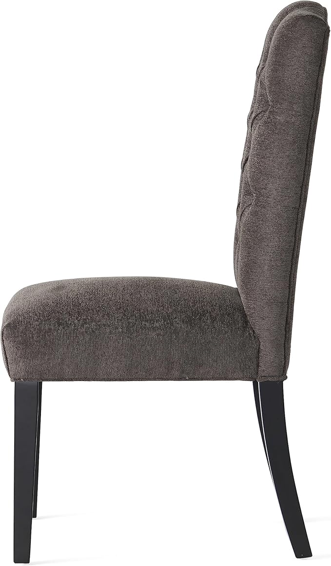 Christopher Knight Home CKH Crown Top Dining Chairs, 2-Pcs Set, Dark Grey