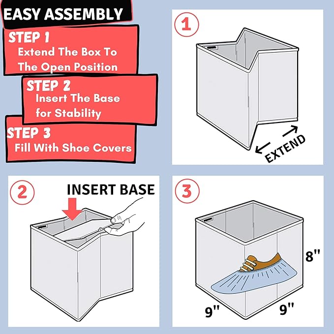 Shoe Covers Box | Disposable Shoe Bootie Holders For Open Houses