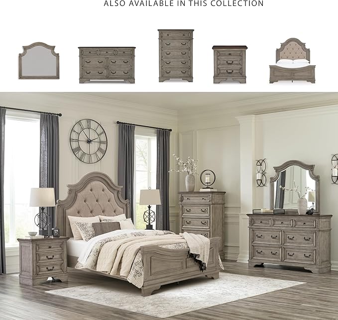Signature Design by Ashley Londenbay Classic Farmhouse 7 Drawer Dresser, Brown & Gray