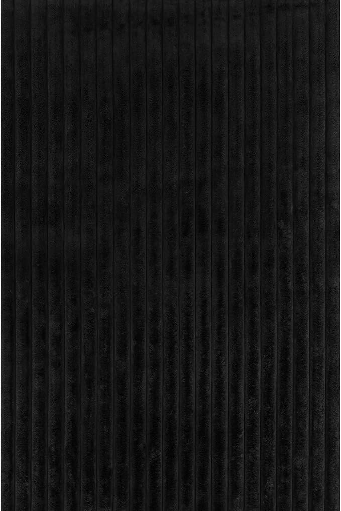 Nuloom SuperiorWash Collection Kai Charcoal, 5' x 8', Fluffy and Cozy, High Traffic, Stain Resistant, Easy Clean, Durable Washable Area Rug for Bedroom, Living Room, Dining, Den, Foyer, Entryway