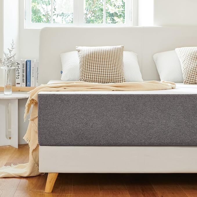 Full Size Mattress,8 Inch No Fiberglass Gel Memory Foam Full Mattress in a Box,Pressure Relief with Medium Firm Support,75" X 54" X 8",Medium Firm,Grey