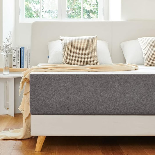 Full Size Mattress,8 Inch No Fiberglass Gel Memory Foam Full Mattress in a Box,Pressure Relief with Medium Firm Support,75" X 54" X 8",Medium Firm,Grey