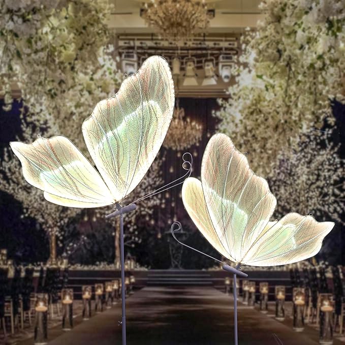 Wedding Butterfly Floor lamp Creative Butterfly Ceiling Lamp Butterfly Hanging Decoration Props for Wedding Party Events, 80CM/31.5INCH