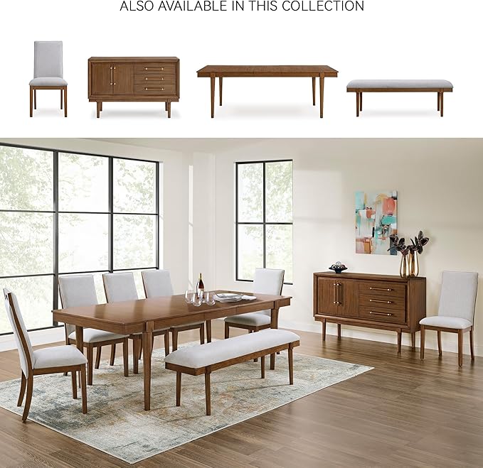 Signature Design by Ashley Lyncott Casual Dining Extension Table, Dark Brown