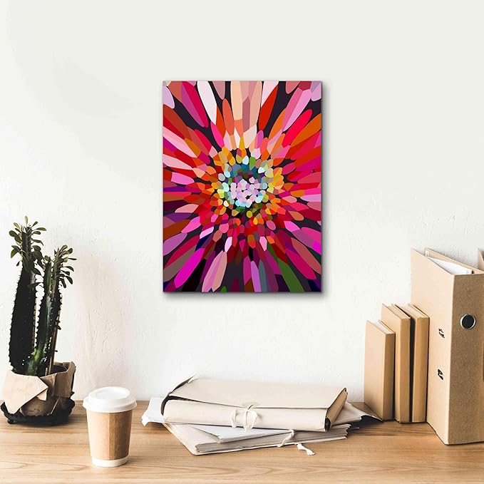 Epic Graffiti 'Pink Flower' by Shandra Smith, Canvas Wall Art, 12"x16"