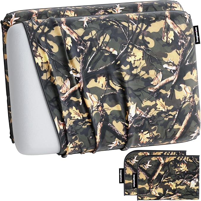 Imaginarium Cooling Memory Foam Fun Pillow with Cool-to-The-Touch Cover 2 Pack (Camo) Plus 2 Additional Pillow Covers