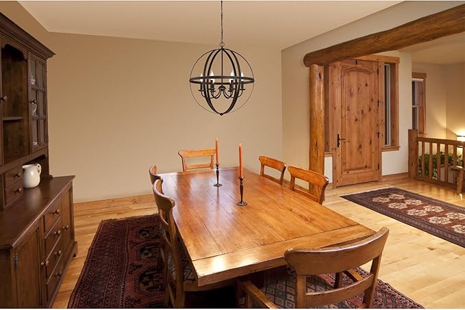 Westinghouse 6328200 Stella Mira Six-Light Indoor Chandelier, Oil Rubbed Bronze Finish with Highlights