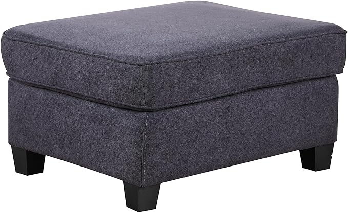 Ball & Cast 116" L-Shaped Sectional Couch with Movable Ottoman & Nailhead Trim Armrest,7 Seat Chenille Upholstered Sofa W/ 6 Throw Pillows,DIY Combination,Comfy Sectionals Set for Living Room,Gray