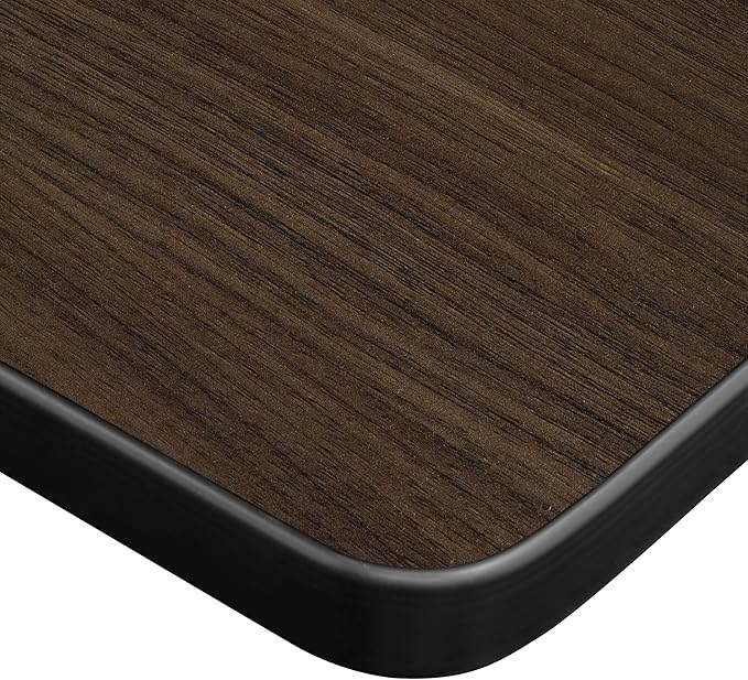 Regency Cain 60 x 24 in. Training Seminar Table – Durable T-Base Training Desk with Laminate Top, Scratch & Stain Resistant Surface, Rounded Corners (Neo Walnut, Grey Base)