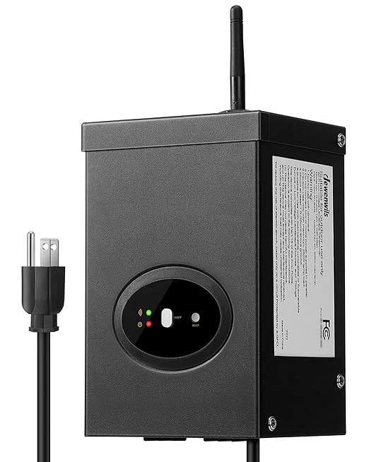 DEWENWILS 200W Smart Low Voltage Landscape Transformer, Waterproof, Schedule and Timer, Compatible with Alexa and Google Home, 120V AC to 12V AC for LED Landscape Lights, Outdoor Lighting, ETL Listed