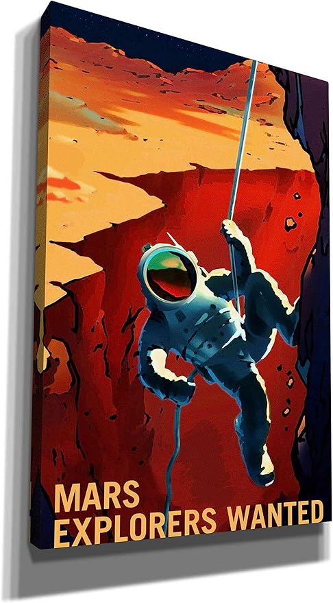 Epic Graffiti 'Mars Explorer Series: Explorers Wanted Space Canvas Wall Art, 40" x 60"