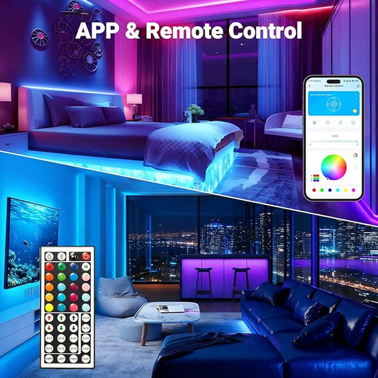 DAYBETTER Led Strip Lights 300 ft (3 Rolls of 100ft), Smart Led Light Strips with Remote and App Control, Music Sync RGB Color Changing Led Lights for Bedroom, Home, Kitchen, Party, Room Decor