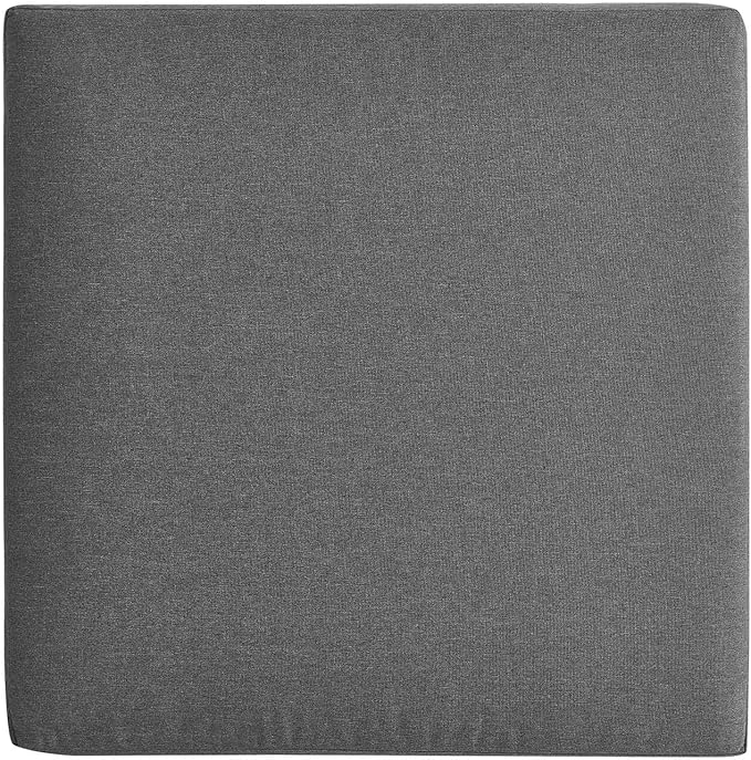 Modway Tahoe Aluminum Ottoman in Gray Charcoal with Weather-Resistant Cushion-Ideal as Outdoor Footstool, Patio or Sunroom Furniture
