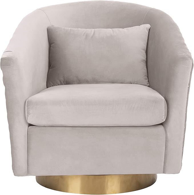 Safavieh Home Collection Clara Quilted Swivel Dusty Rose Tub Accent Chair