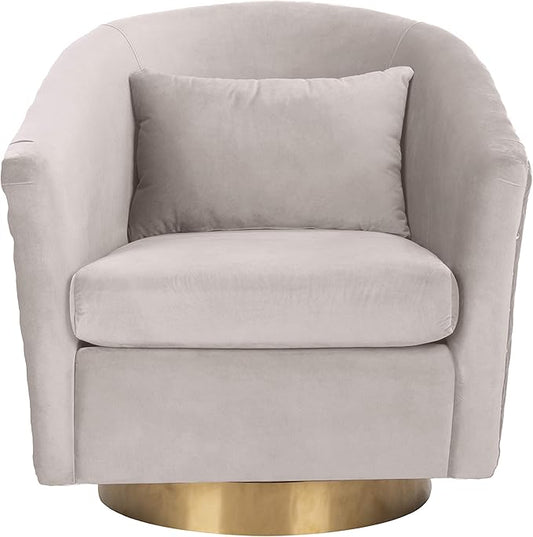 Safavieh Home Collection Clara Quilted Swivel Dusty Rose Tub Accent Chair