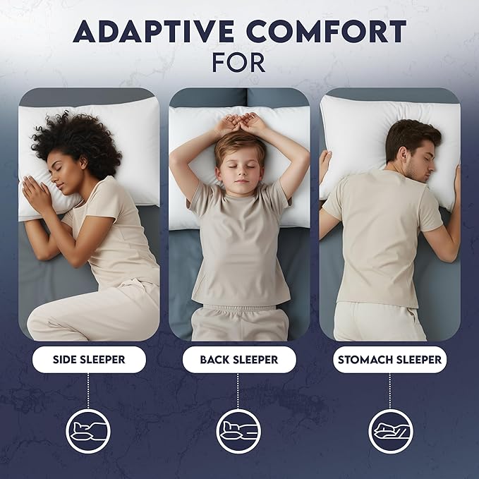 Utopia Bedding Bed Pillows for Sleeping King Size (White), Set of 2, Soft & Fluffy Pillow with Down Alternative Filling, Cooling, Hotel Quality, Gusseted Pillow for Back, Stomach or Side Sleepers