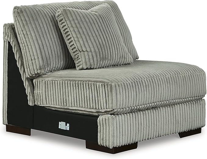 Signature Design by Ashley Modern Lindyn U-Shape Left-Arm Facing 4-Piece Sectional with Chaise with Reversible Cushion and Chaise, Gray