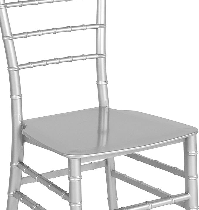 Flash Furniture HERCULES Series Silver Resin Stacking Chiavari Chair