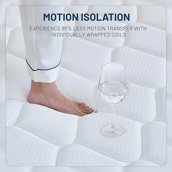 12 Inch Full Mattress, Hybrid Medium Firm Memory Foam Mattress with Innerspring, Reinforced Edge Support, Cooling Gel Pillow Top, Pressure Relief & Motion Isolation, Bed in a Box