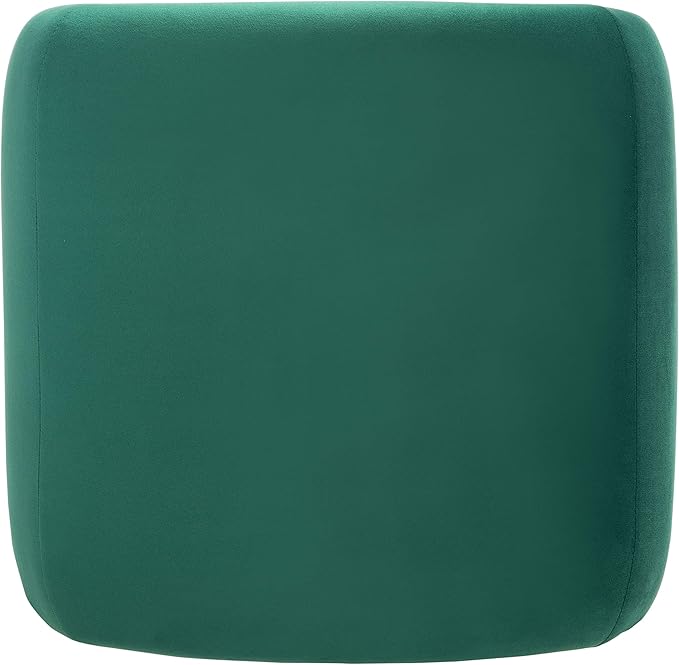 Safavieh Home Collection Kibo Modern Waterfall Emerald Velvet Ottoman (Fully Assembled)