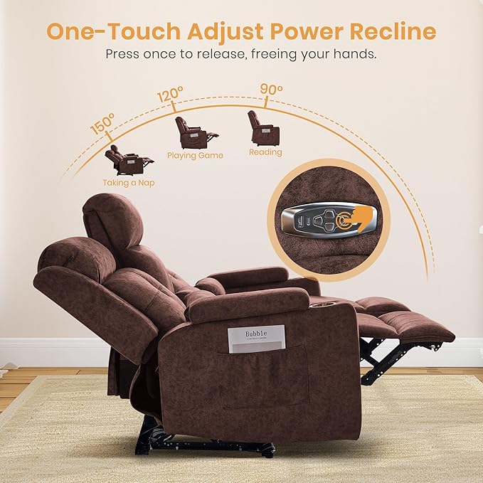 Power Reclining Loveseat with Flip Backrest, Power Loveseat Recliner Sofa with LED Lights, Bluetooth Speaker, 3-Seater Recliner Sofa with Arm/Seat Storage (Brown, Loveseat with Console)