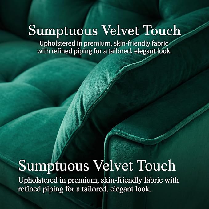 55in Pull Out Sofa Bed, 3 in 1 Convertible Sleeper Sofa Bed with Side Pockets & Adjustable Backrest, Velvet Fabric Loveseat Pull Out Couch for Living Room Bedroom Apartment & RV, Green