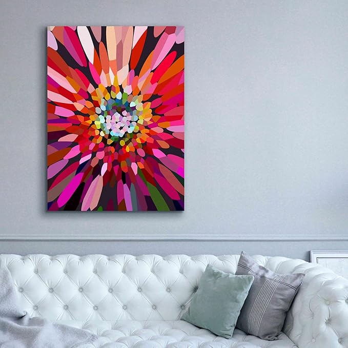 Epic Graffiti 'Pink Flower' by Shandra Smith, Canvas Wall Art, 40"x54"
