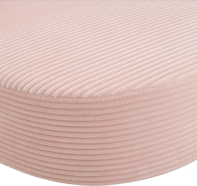 51.6-Inch Fluffy Corduroy Boneless Sleeper Daybed Oversized Single Recliner Foam Cloud Lounge Chaise,Floor Cloud Sofa Chaise W/2 Toss Pillows for Bedroom Living Room