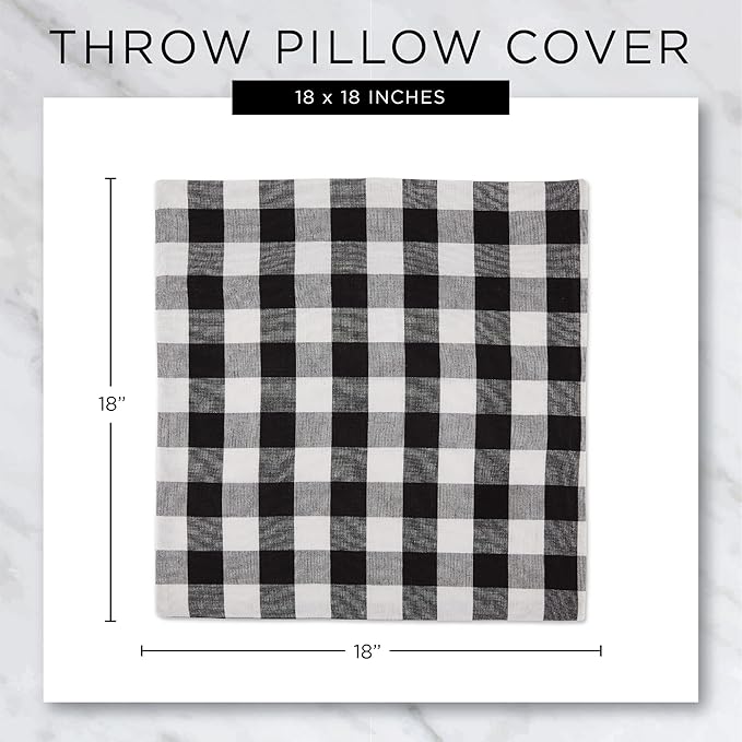 DII Throw Pillow Cover Collection Decorative Square, 18x18, French Blue Tri-Color, 4 Piece
