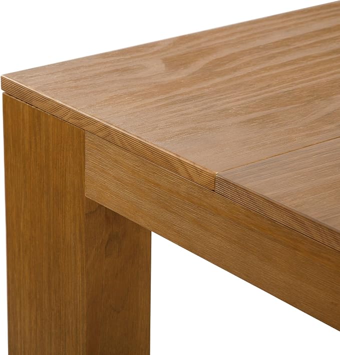 Plank+Beam Modern Counter Height Table, 41", Dinner Preparation Tables for Small Space, Solid Wood Square Kitchen Table, Pecan Wirebrush