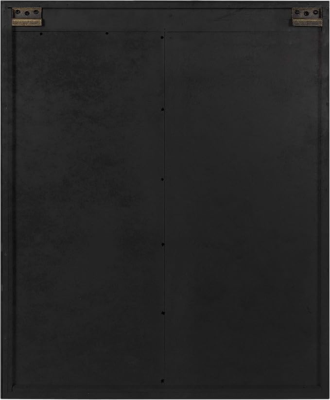 Kate and Laurel Cates Decorative Wood Wall Storage Cabinet with Rectangle Mirror and Sliding Barn Door, 22 x 28, Rustic Brown, Farmhouse Decor for Wall Storage
