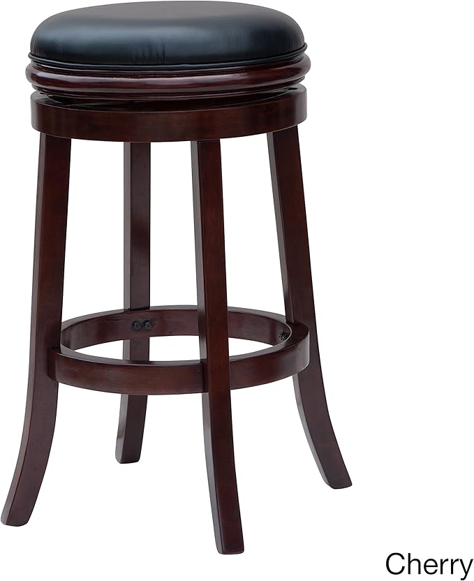 Boraam Bar Height Backless Swivel Bar Stool - Black/Cappuccino