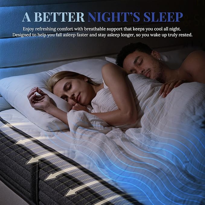 CH Charme House Twin XL Mattress, 14 Inch Twin XL Size Hybrid Mattress in a Box, Medium Feel Foam and Individual Pocket Springs, Extra Edge Support, Pressure Relief, CertiPUR-US, Grey