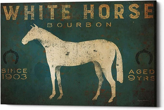 Epic Graffiti 'White Horse No Kentucky' by Ryan Fowler, Canvas Wall Art, 40"x26"