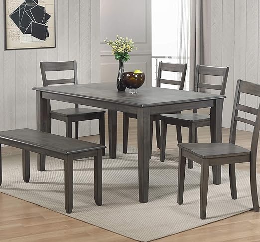 Sunset Trading Shades of Gray Dining Table, Weathered Grey